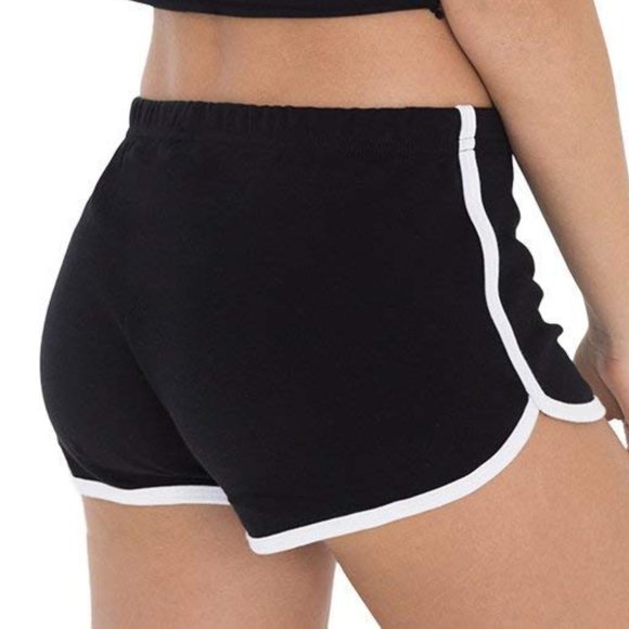 Classic American Apparel xs gym short black white stripe - Picture 1 of 4